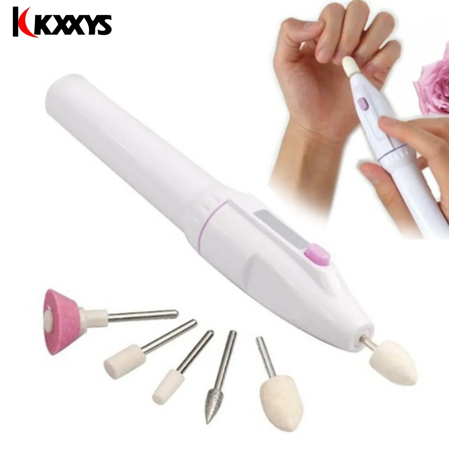 

Электрический набор для маникюра и педикюра 5-в-1: профессиональный инструмент с регулируемой скоростью, насадками-буферами и пилками для домашнего использования