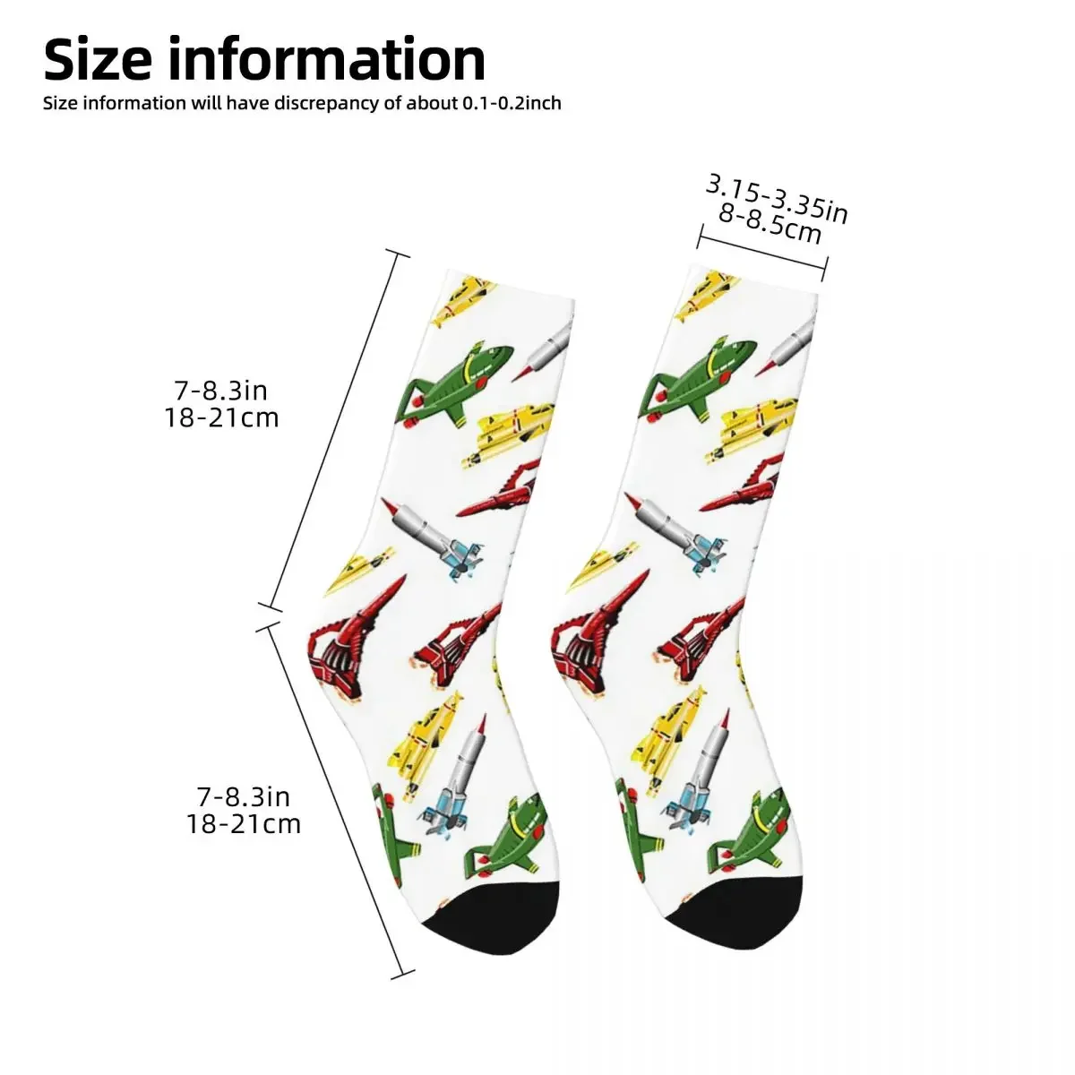 Thunderbirds Pattern Socks Harajuku Super Soft Stockings All Season Long Socks Accessories for Man's Woman's Birthday Present