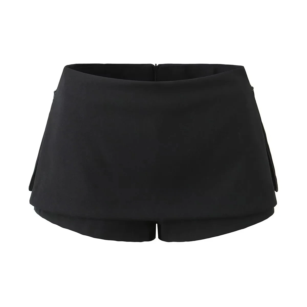 Low-Waist Side Zipper Suit ort Skirt Women's Trendy Anti-Light Leotard  Skirt Commute Sle Pure Color Other Material