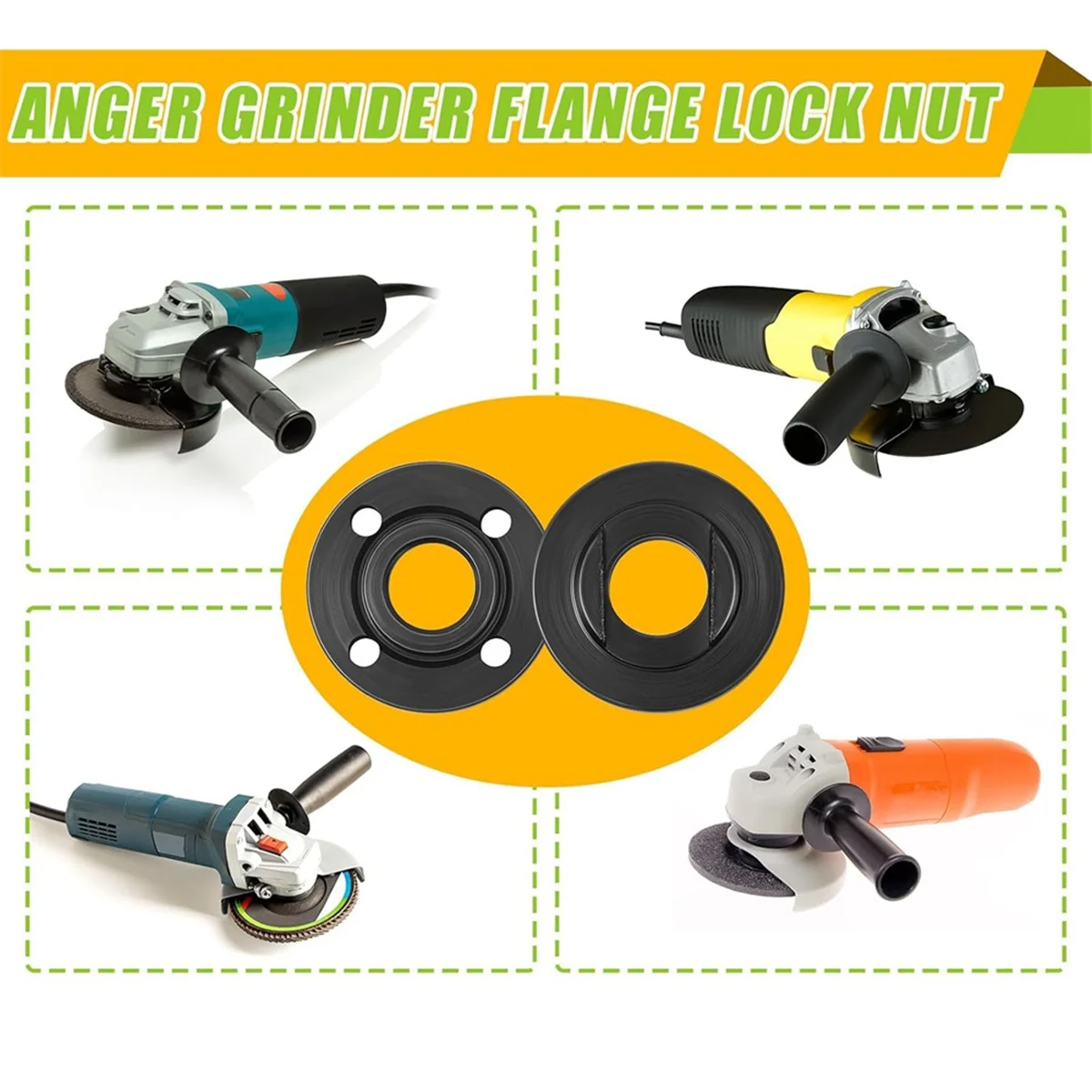 T61C_25Pcs Kit de llaves para amoladora angular con tuerca para amoladora angular, herramientas para amoladora angular