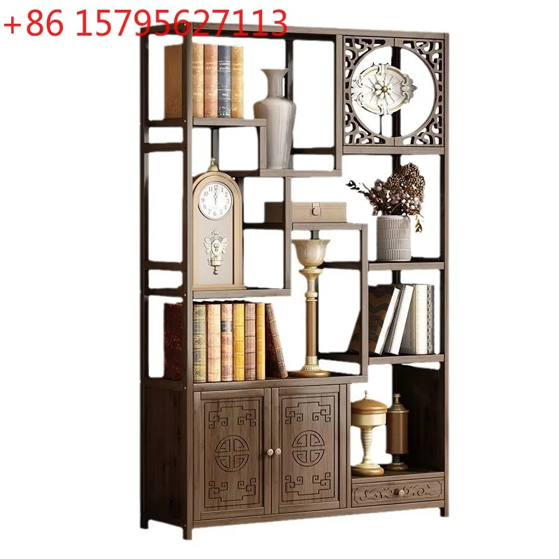 

Solid wood entrance partition Bogu rack tea set Duobao Pavilion shelf tea display cabinet Chinese style