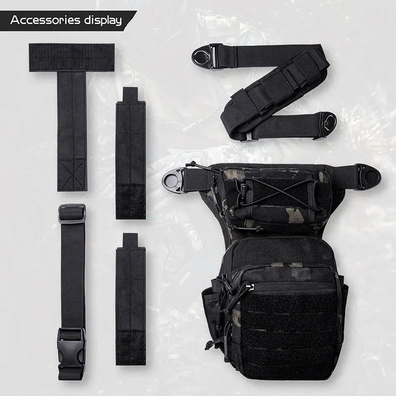 1000D Tactical Hunting Leg Bag Men's Outdoor Riding Camping Hiking Pack Laser Fishing Bags Molle Shoulder Bag Waist Cycling Pack