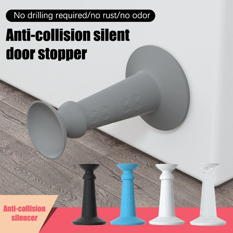 Anti-collision Silicone Mute Self-Adhesive Door Stopper Bumper Door Suction Door Rear Retainer Wall Protector Hidden Door Holder