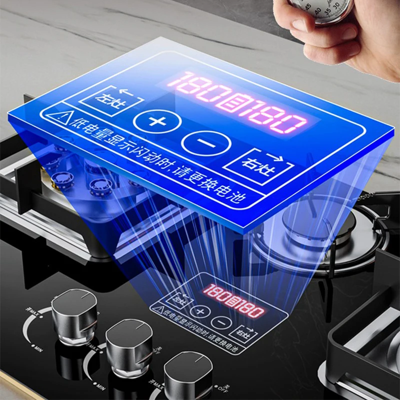 7.2KW Gas Stove Household Three Stove Timing Table Embedded Dual-purpose Natural Gas Liquefied Gas Fire Stove Gas Stove