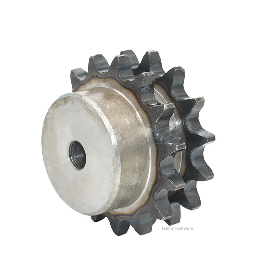 1Pcs 08B Double Row Sprocket 10/11/12/13/14/15/16/17/18/19/20/22/23/24/25/26/27/28 Teeth Industrial Machinery Transmission Gear