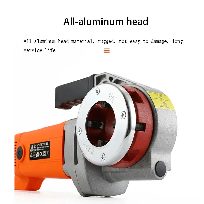 Electric Pipe Threading Machine 220V Portable Hand-Held Steel Pipe Plastic Pipe Hinge Thread Galvanized  Threading Iron  Machine