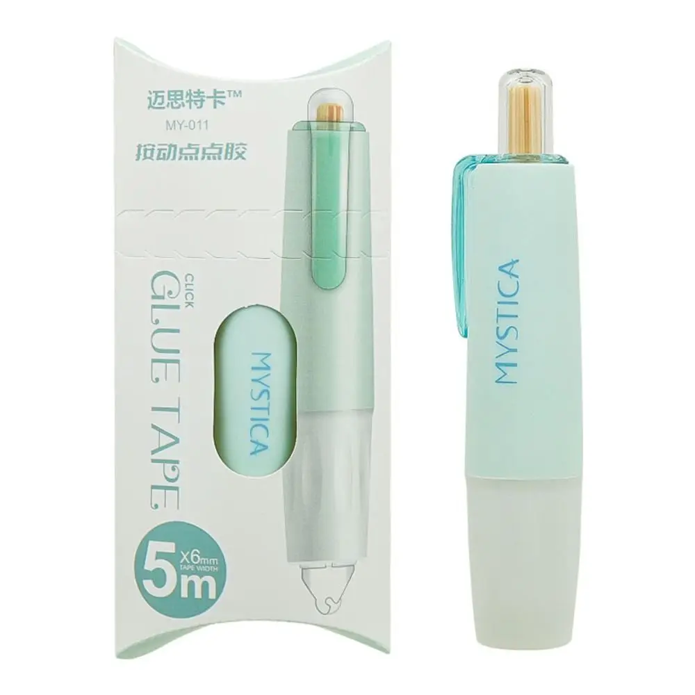 

360 Degree Rotation Dot Glue Tape Pen-shape Large Capacity Double Sided Adhesive Tape DIY Scrapbooking Press Type Glue Tape Pen