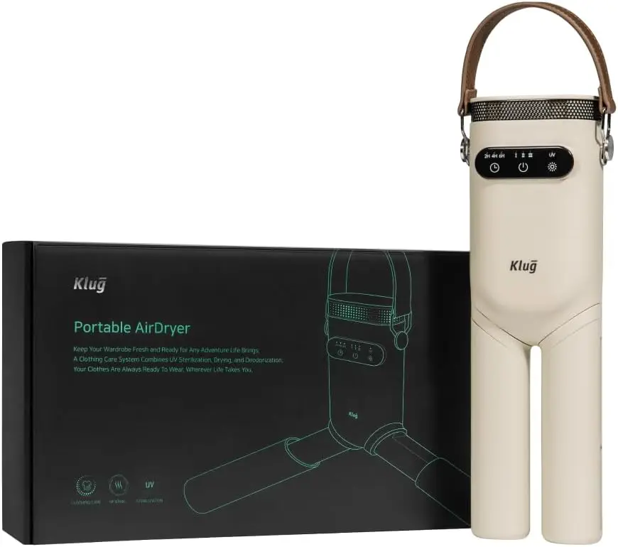 

Портативная сушилка для одежды и обуви 2-в-1 для ботинок, кроссовок, купальников, зимней одежды — бесшумная, выдвижная, с автоматическим таймером