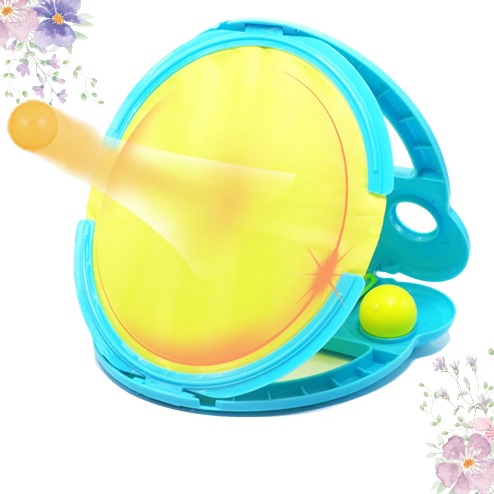 1 قطعة 1 مجموعة عالية الجودة الوالدين والطفل في الهواء الطلق الصيد الكرة لعب لعبة متعة تفاعلية للأطفال-لون عشوائي (مضرب + كرات)