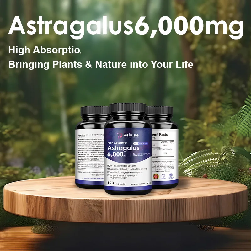 Astragalus 6000mg - Immune System Support, Promotes Heart and Liver Health, Non-GMO