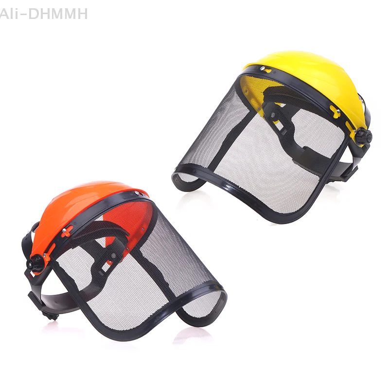 ZLinKJ Full Face Safety Helmet Hat with Mesh Protective Mask for Garden Grass Trimmer Logging Brush Cutter Forestry Protection
