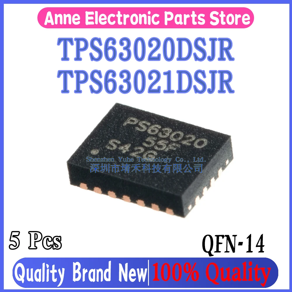 (5piece)100% New TPS63020DSJR TPS63020 PS63020 TPS63021DSJR TPS63021 PS63021 QFN-14