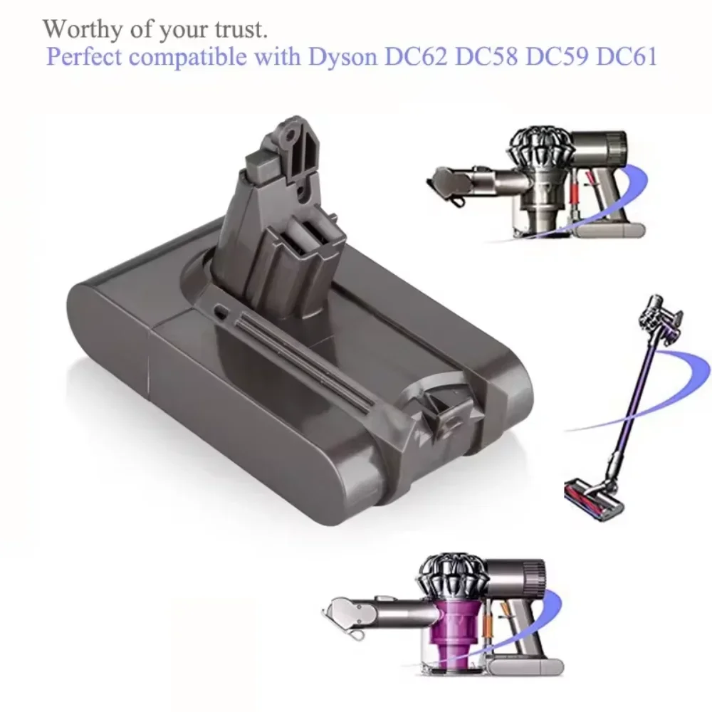 Batería de litio para aspiradora Dyson V6 DC58 DC59 DC61 DC62 SV09 SV07 SV06 SV04 SV03, 21,6 V, 4,8 Ah-12,8 Ah