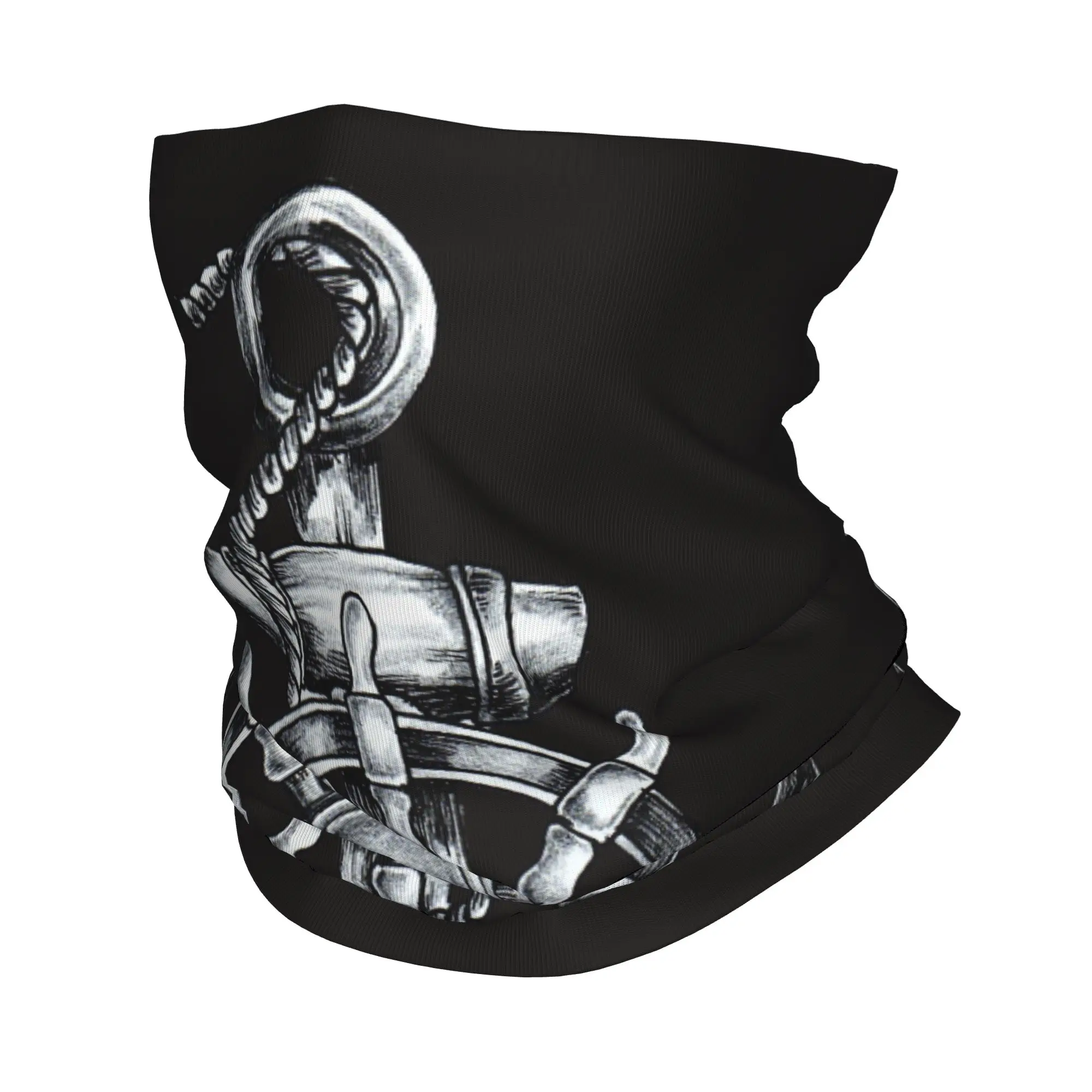 

Custom Vintage Nautical Anchor Bandana Neck Warmer Men Women Winter Ski Hiking Scarf Gaiter Sailor Adventure Face Cover