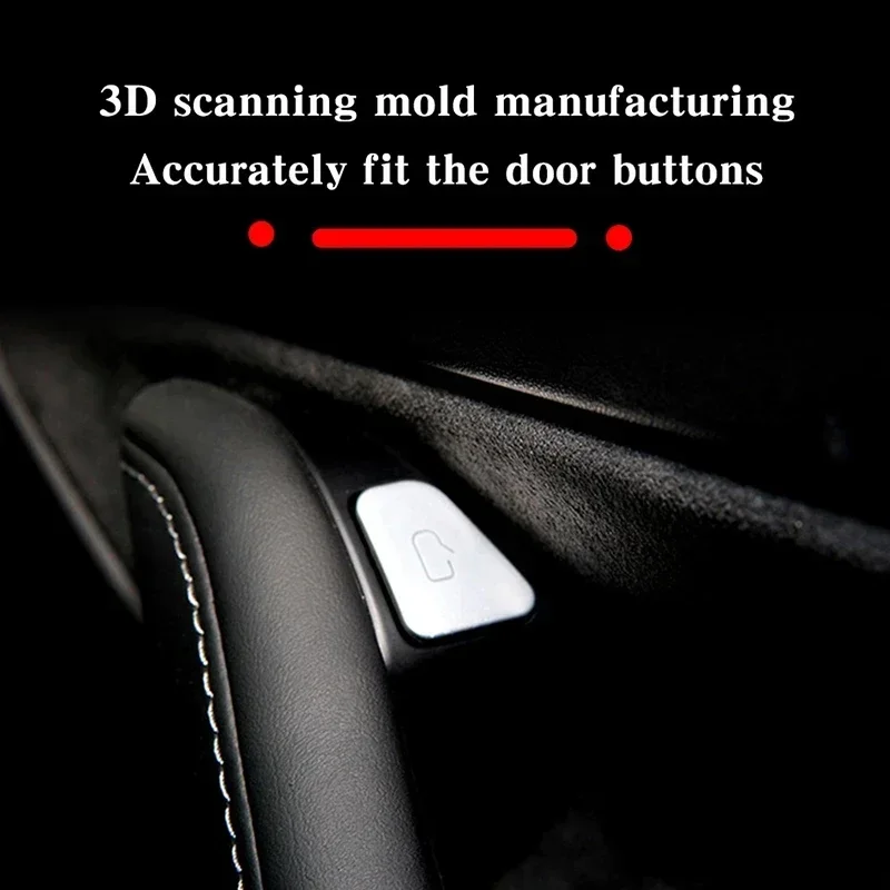 11pcs Window Switch Sticker for Tesla Model 3 Y Door Handle Open Lift Button Cover Trim Panel Electroplated ABS Plastic 2023