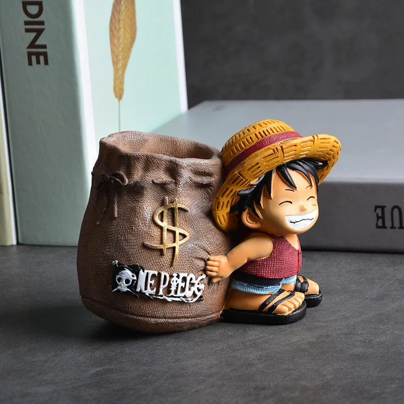 Imagem -03 - Anime One Preço Luffy Office Porta-caneta Macaco d Luffy Colecionável Porta Lápis Pot Figura de Ação Uso de Escritório 10cm