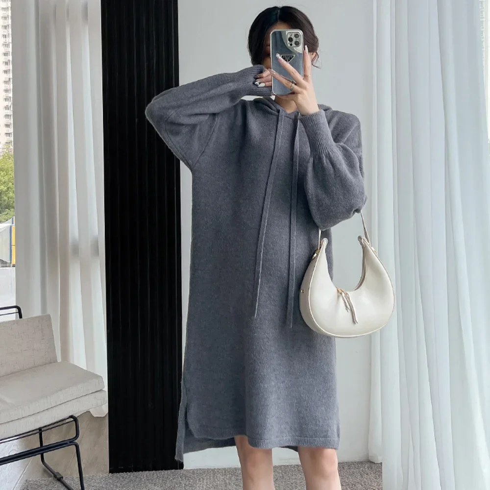 Pregnant Women\'S clothing Autumn Winter maternity dress Knitwear Dress New Korean Woolen Dress pregnancy photoshoot dress