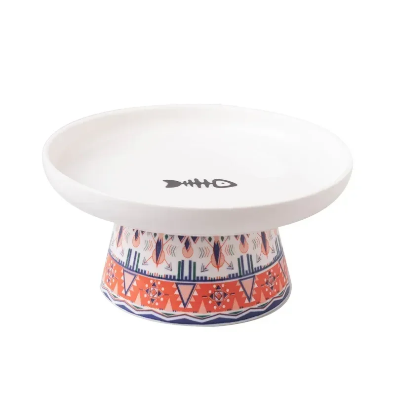 

Small Dogs Raised Drinking Supplies Bohemian Food Water Bowl Cat Feeders Pet Ceramic Eating