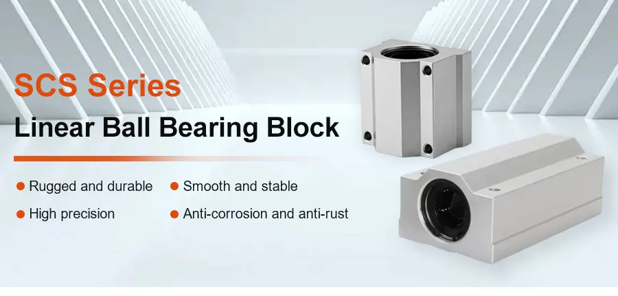 1pc SC8LUU SCS8LUU 8mm Long Type Linear Ball Bearing Block CNC Router With LM8LUU Bush Pillow Block Linear Shaft CNC 3D