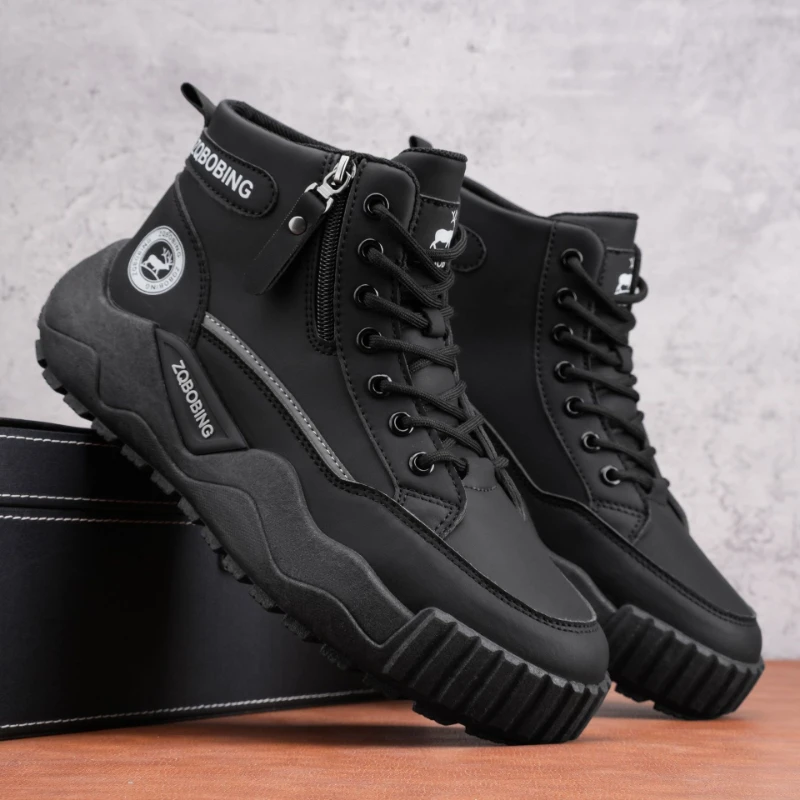 New Plus Size Men's Casual Single Shoes Fashion Trendy High Top Men's Sports Shoes