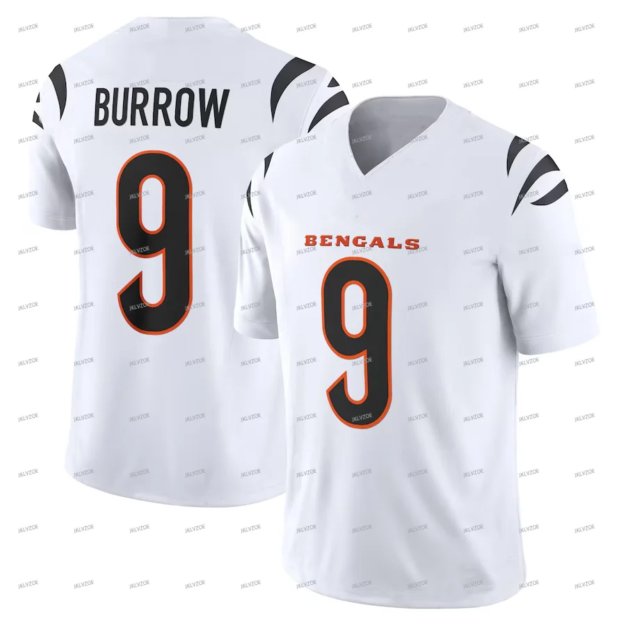 New 2025 American 3D Print Football Burrow Cincinnati Bengals Rugby Jersey Sports short sleeves Summer T-shirt