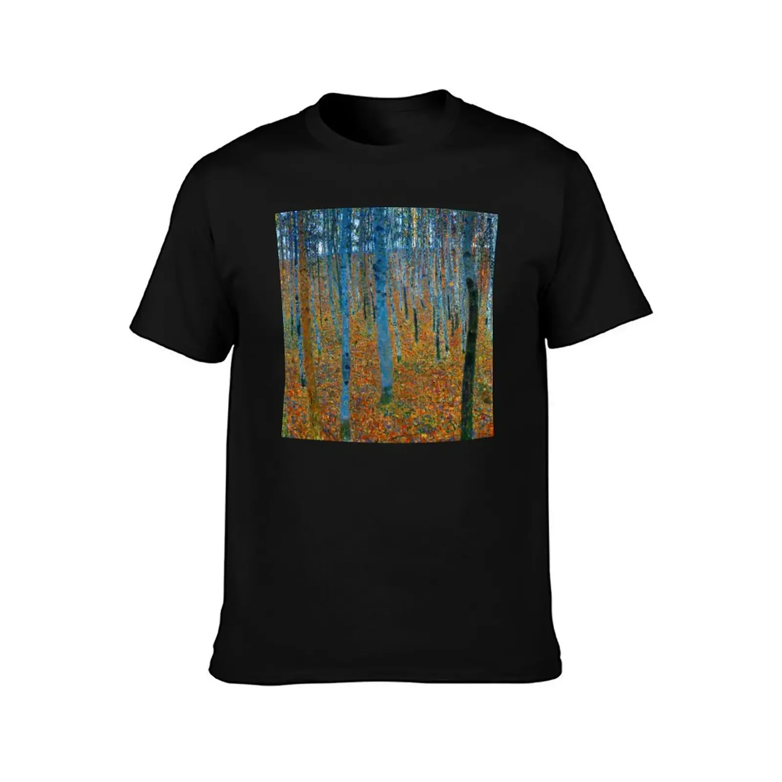 GUSTAV KLIMT HD - Gustav Klimt's Beech Grove I (1902) famous painting T-Shirt graphic shirts blanks shirts men graphic