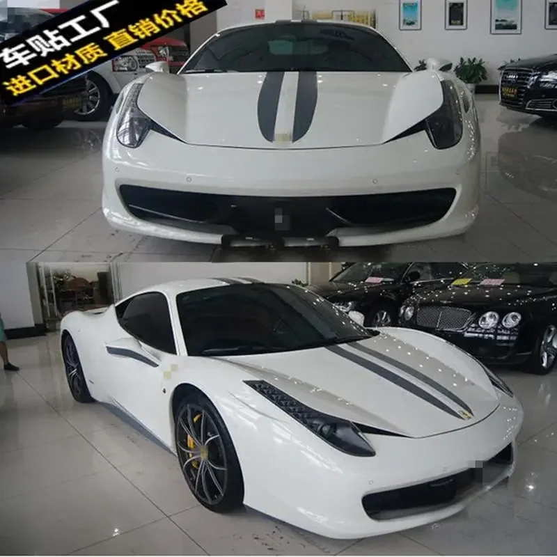 

Car sticker pull flower parallel line body roof tail hood Film Decal Accessories For Ferrari 458 488 FF 612 599 430