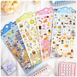 4 pcs/lot Animals Holiday Life Cats Rabbits Stickers Diy Journal Stationery Sticker Sheet Aesthetic Deco Art Supplies Gift
