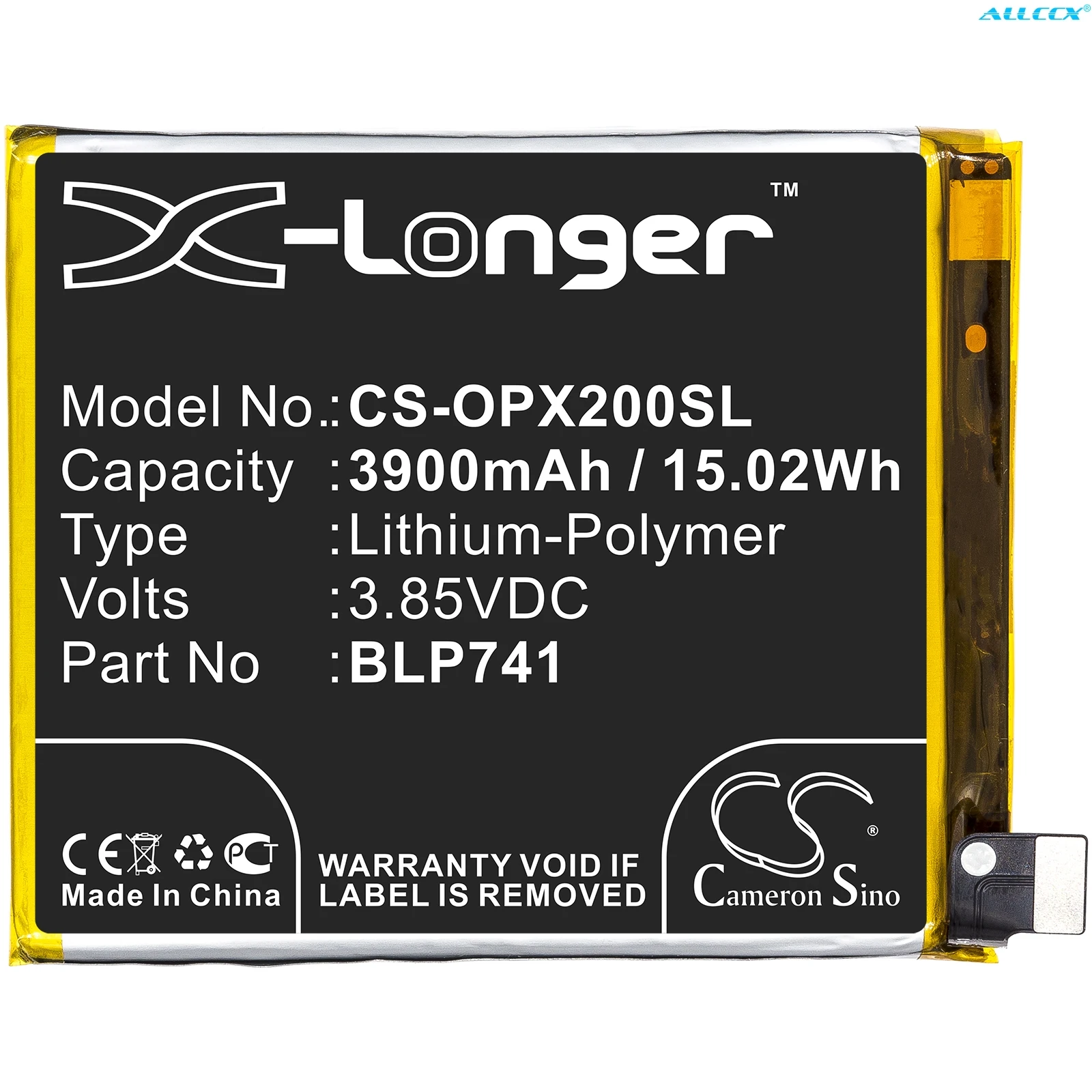 

3900mAh Mobile, SmartPhone Battery BLP741 for OPPO Realme X2