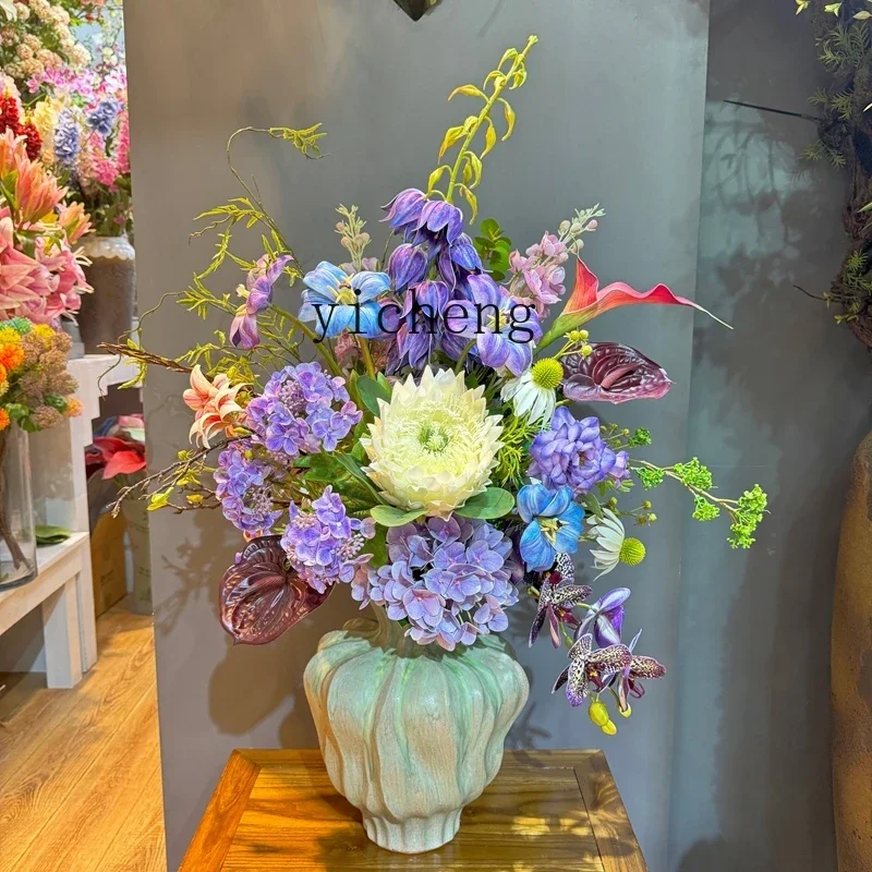 Original High-End Home New House Decoration Hand Feel Floral Arrangement Set Artificial Flowers