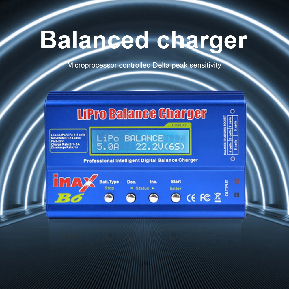 IMAX B6 Balance Discharger LCD Dispaly Digital Battery Pack Charger Discharge Power 5W 18V 6A for LiPo NiMH NiCd LiFe Pb Battery