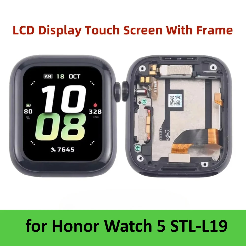 

Сенсорный ЖК-дисплей AMOLED для Honor Watch 5, дигитайзер STL-L19 в сборе с запасными частями в рамке