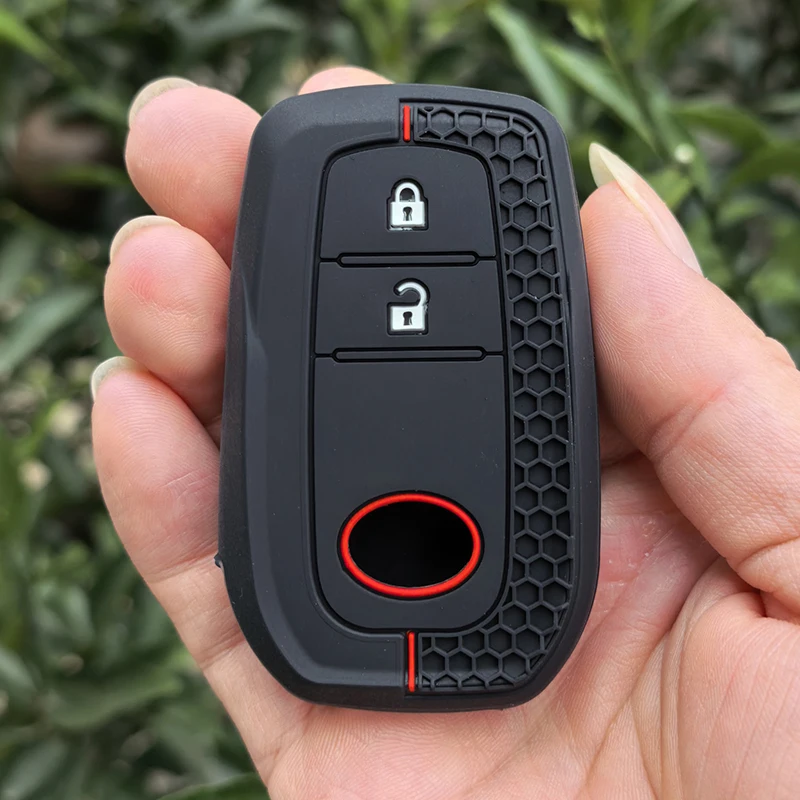 غطاء حافظة مفاتيح السيارة من السيليكون لسيارة تويوتا لاند كروزر 200 300 برادو كراون TLK 200 يارس كروس هايلكس إنوفا فورتشنر كامري 55 مفتاح