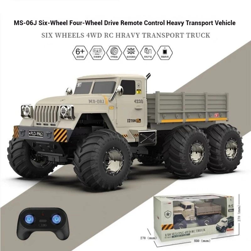 Sulong New In Stock Rc Cars 6081 1:10 Scale Military Six-Wheel 4wd Heavy Transport Off-Road Electric Truck Model - Image 2