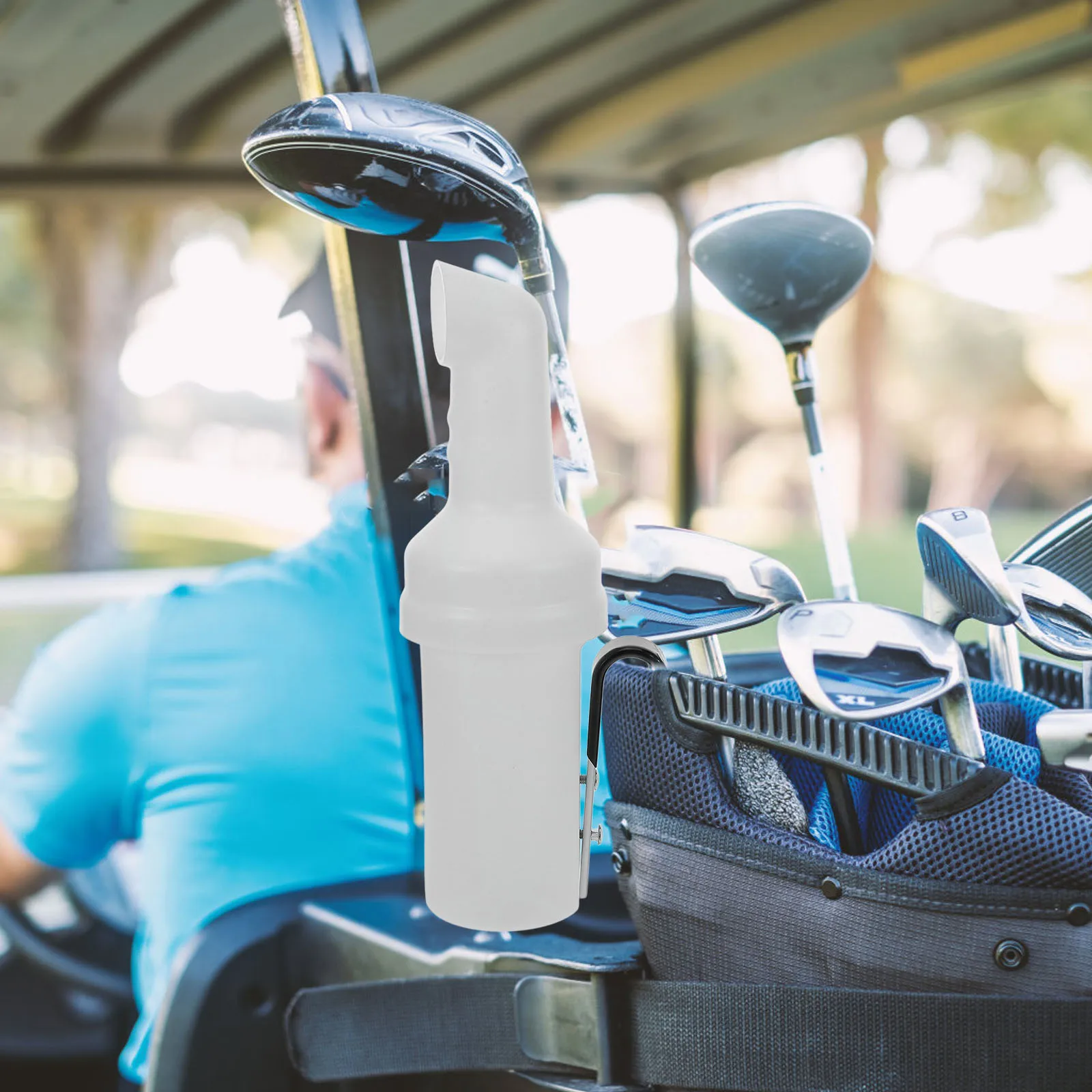 

Golf Cart Sand Bottle White Plastic Filler Cart Universal Accessories No Drilling Rattle Proof Smooth Course Experience