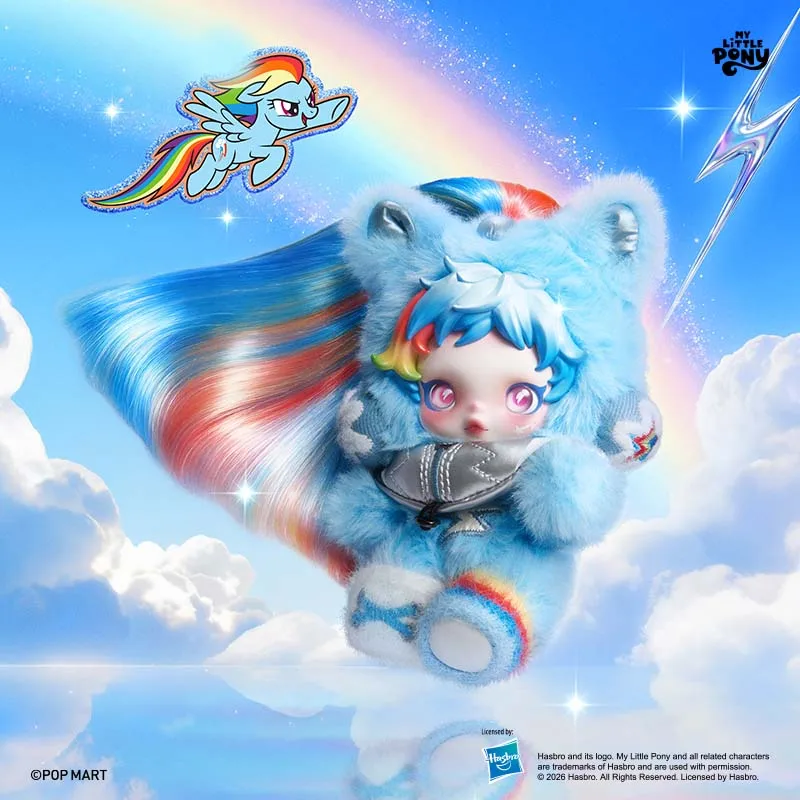 POP MART SKULLPANDA x My Little Pony Serie Blind Box Hangertje Trendy Vinyl Poppen Speelgoed Mystery Box Actiefiguur Verrassing Meisjes Cadeau