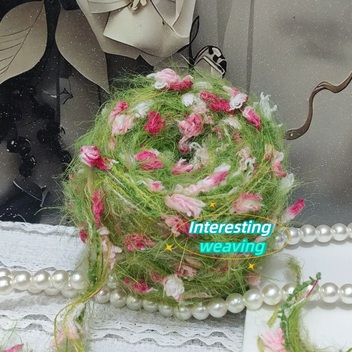 Hand Mixed Thread 100g Material DIY Forest Series Landscape Long Hair Crochet Special Bag Scarf Handmade Yarn Braided Hair