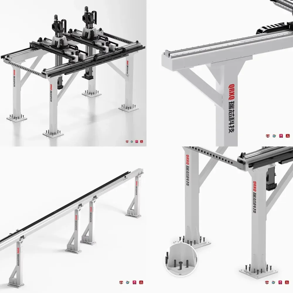 

QRXQ the Gantry Can Handle Heavy Loads and Perform High-altitude Operations and Its Stroke Can Be Customized.