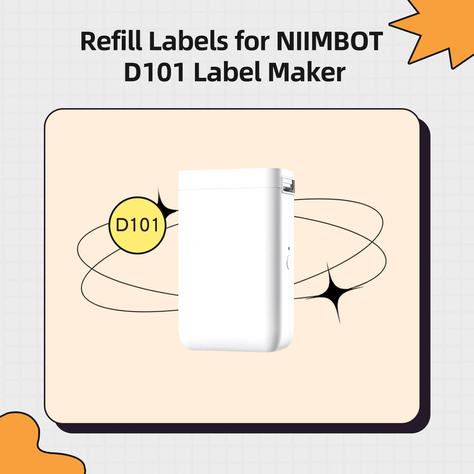 Niimbot 2 Inch Sticker Label Paper Roll White Color Cable Sticker Papers For Portable Label Thermal Printer D101 Home Office Use