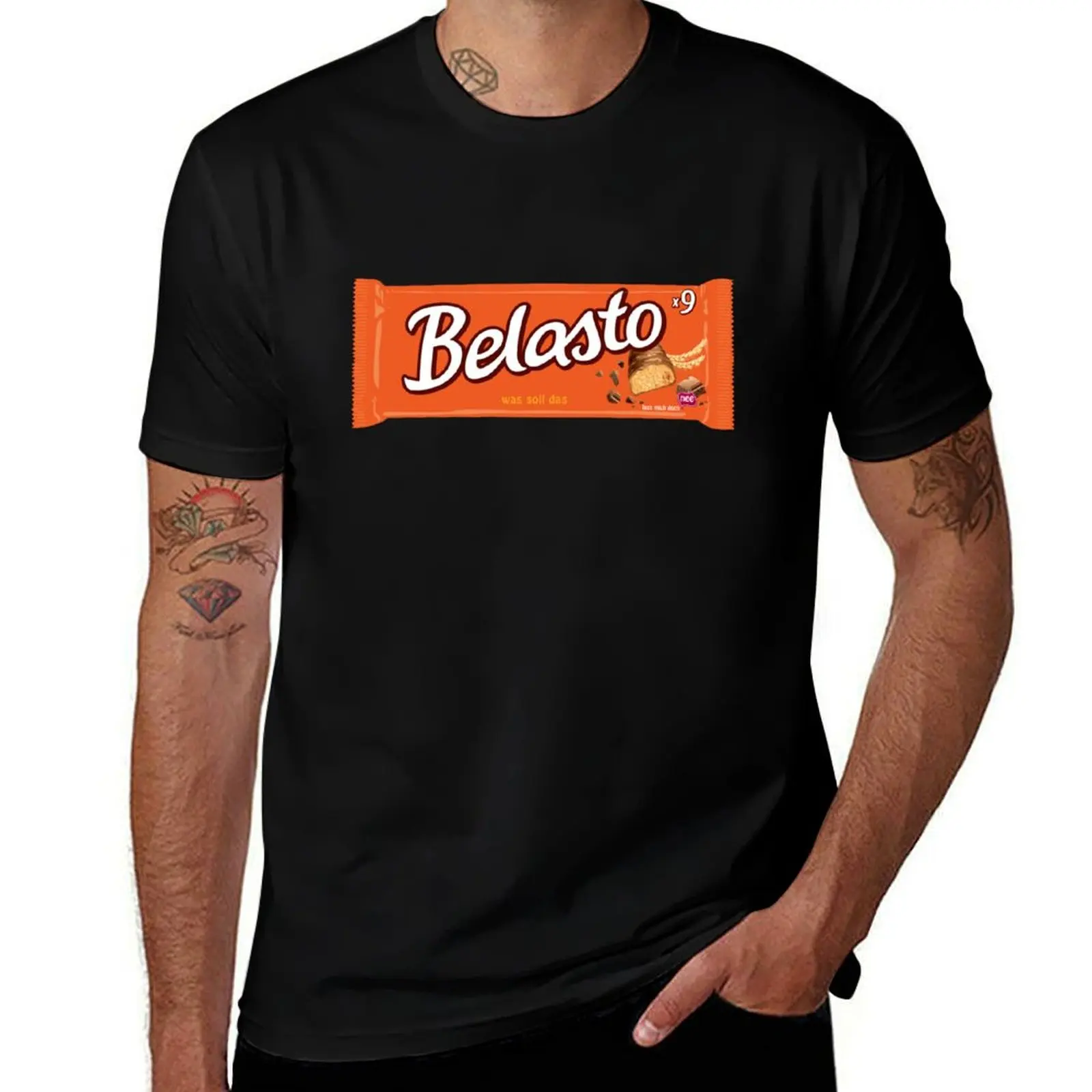 Belasto (what's the point of it) HD T-Shirt Simple Solid Color Crew Neck Tee T-Shirt
