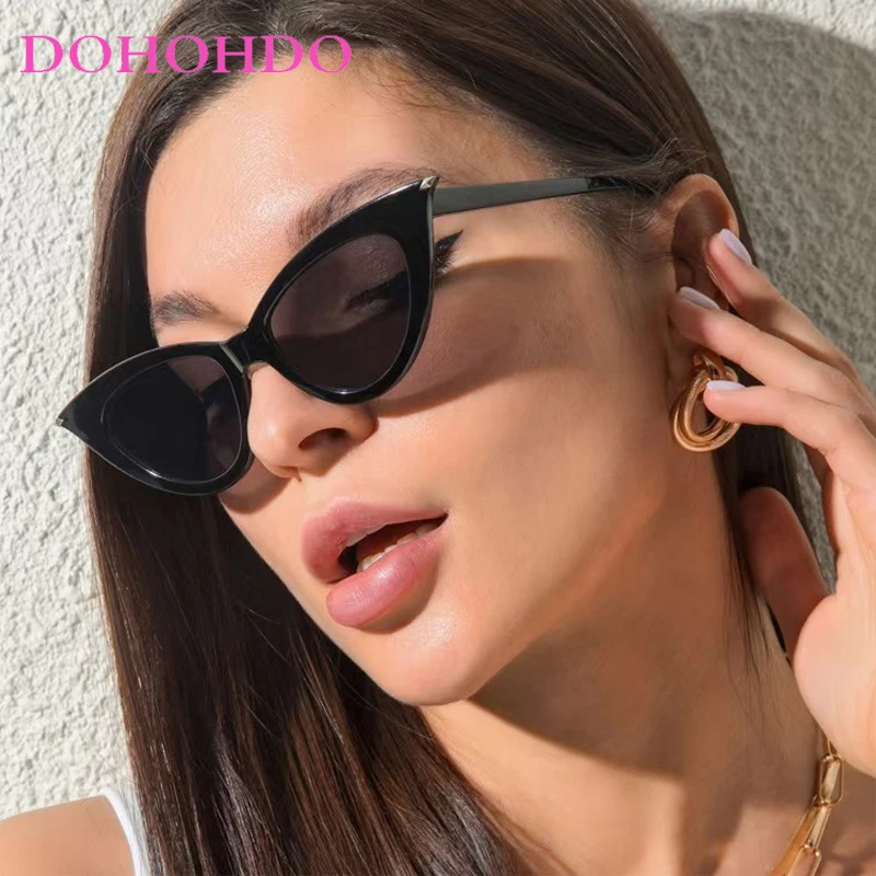 

Classic Luxury Brand Designer Cat Eye Sunglasses Women Men Retro Trendy Personality Travel Shade Sun Glasses Oculos De Sol UV400