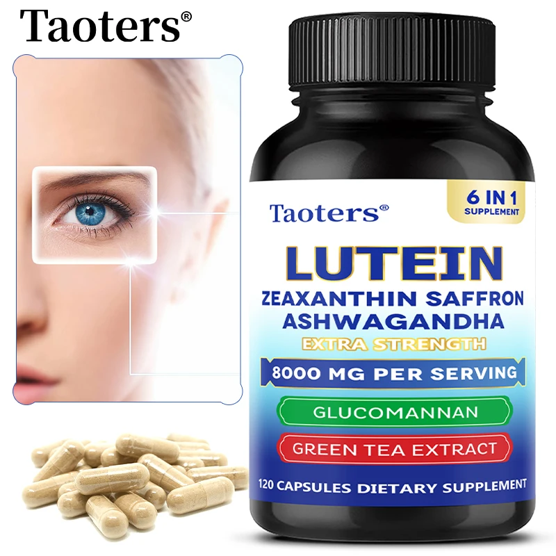 

Lutein Capsules - with Zeaxanthin and Glucomannan Extract - Supports Eye Health, Helps Relieve Eye Strain, Improve Vision Health