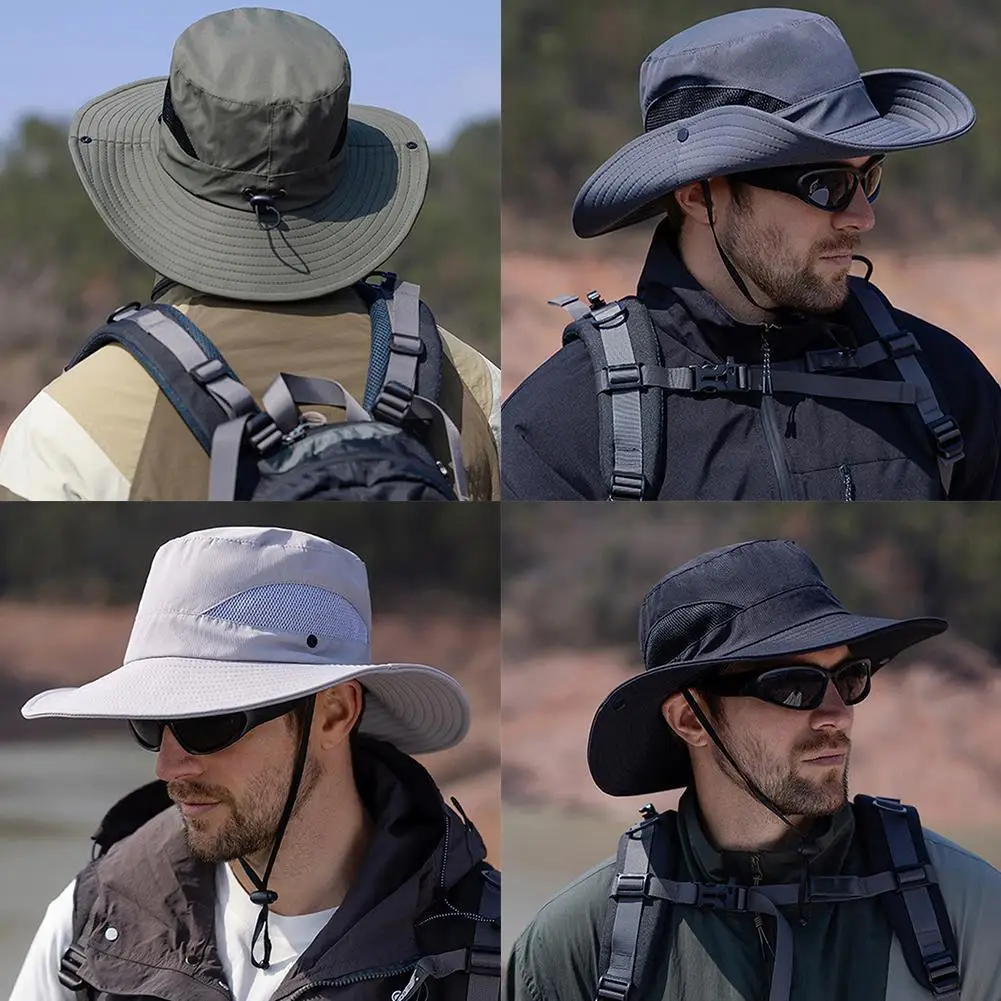 Sun Hat Sun Protection Sun Shading Hat Men's Outdoor Fishing And Mountaineering Fisherman Hat Breathable Large Brim Sun Hat