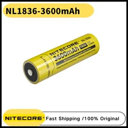 Nitecore NL1836 18650 3500mAh NL1834 3.6V 12.96Wh Rechargeable Li-on Battery High Quality