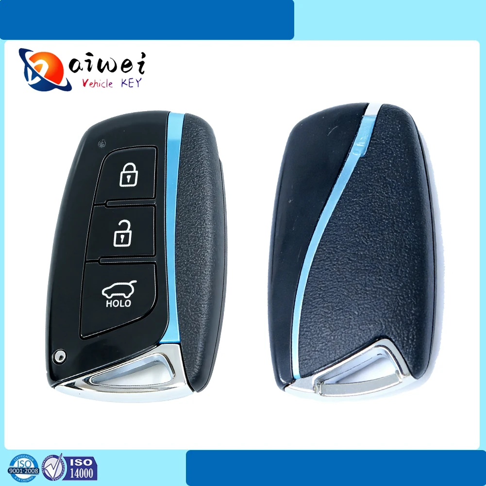 

3-кнопочный смарт-ключ 433 МГц ID46 для Hyundai Santa Fe SUV, без гравировки, без аксессуаров, автомобильный ключ.