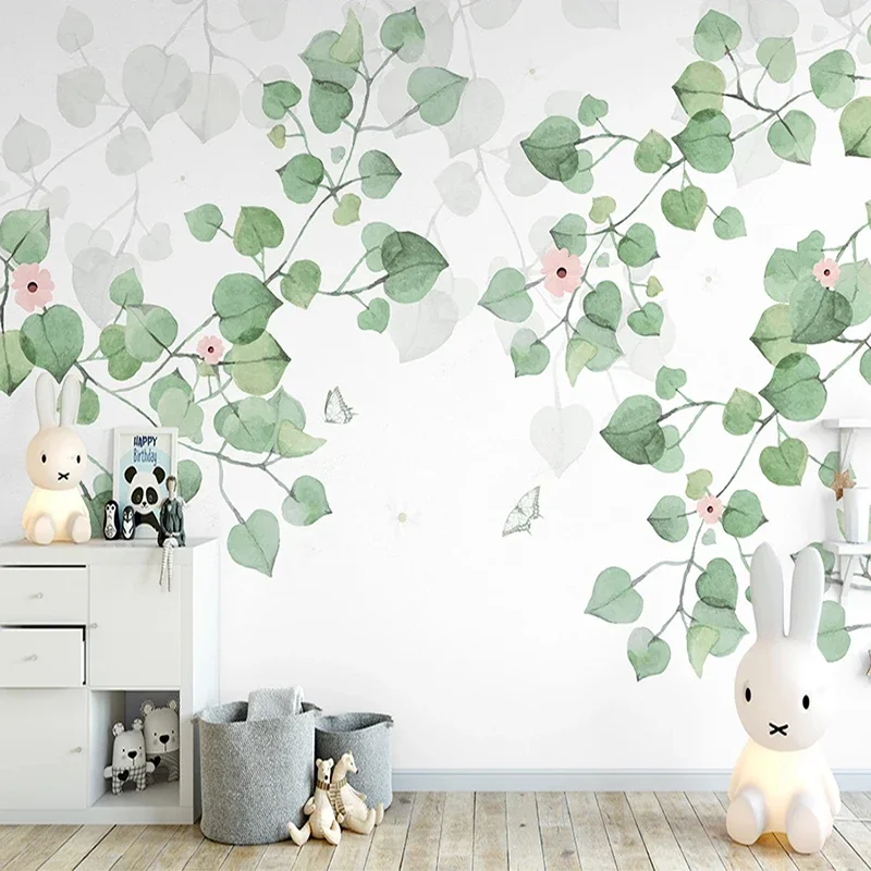 

Custom 3D Photo Plant Leaves Flower Vine Mural Painting Living Children Room Bedroom Decor Wallpaper Papel De Parede Home Décor