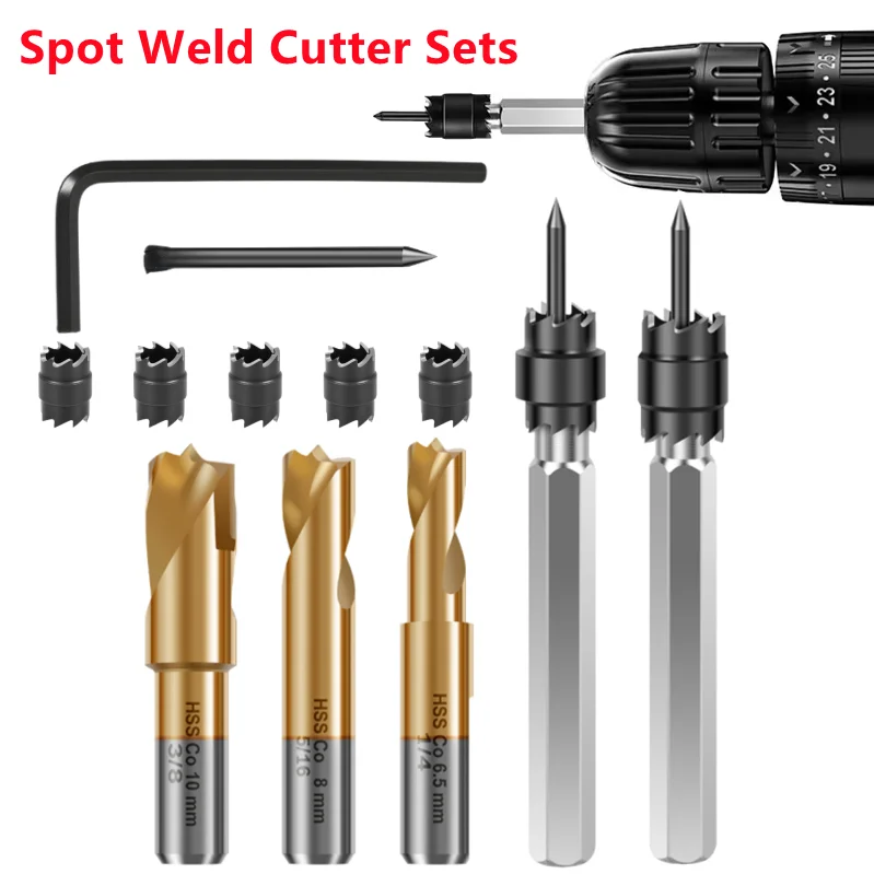 

Сверло для удаления точечной сварки, двухсторонний твердосплавный наконечник, сепаратор из нержавеющей стали, инструмент для ремонта припоя панели кузова
