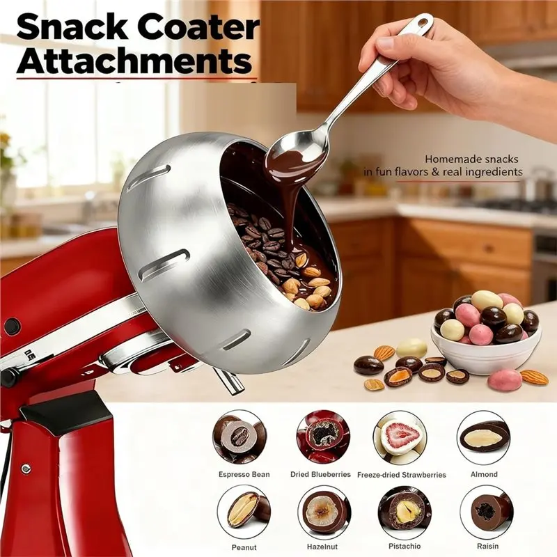 AC93-For Coating Nuts For Kitchenaid Stand Mixer, Candy Chocolate For Coating Attachment 4.5QT 5QT Tilt-Head Mixer Accessories