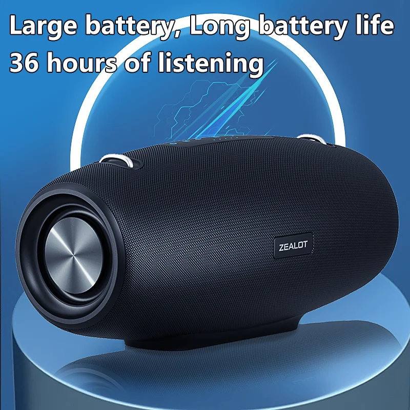 Zealot S67 Wireless Speaker WithShoulder Strap,Outdoor,Waterproof,Portable Speaker with Loud Stero and Booming Bass,40H Playtime view 5