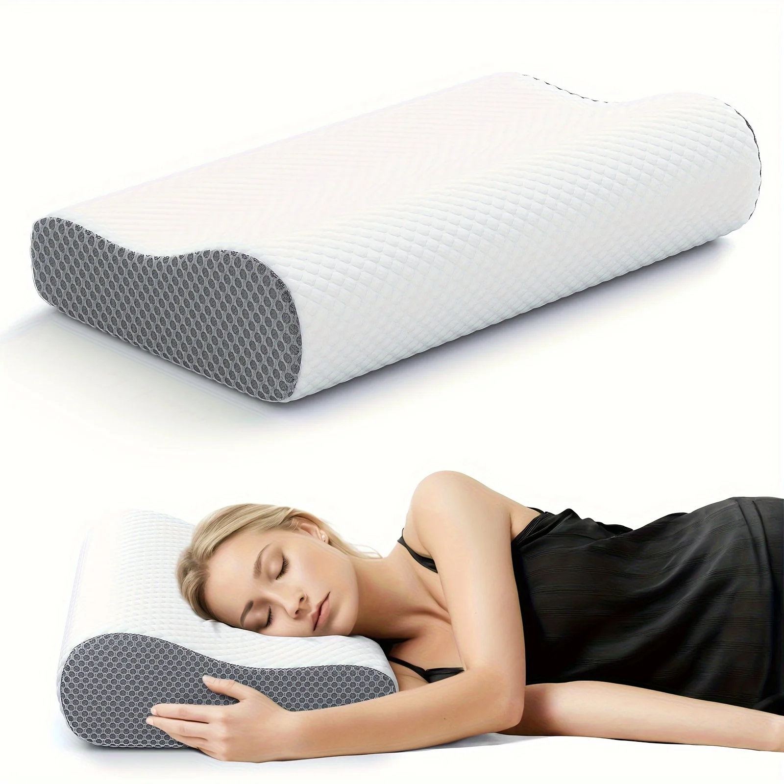 

1 шт. подушка для шеи для сна - дышащий полиэстер, подходит для сна по бокам/назад/потом, шеи и плеча, рождественский подарок